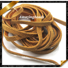 Jewelry Leather Cord with Brown Color 4mm Width, Bracelet Leather Strings Fashion Jewelry (RF052)